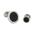 Round Onyx Stud Set