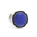 Blue French Floral Cufflinks