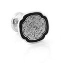 Silver French Floral Cuff Links