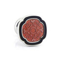 Copper French Floral Cufflinks