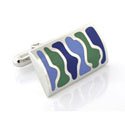 Tropical Squiggle Cuff Links