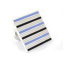 Blue Stripped Cuff Links