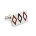 Three Diamond Cuff Links