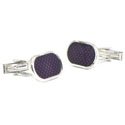 Sterling Purple Enamel Cufflinks