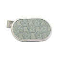 Oval Stylized Flowers Cufflinks