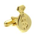 Gold Money Bag Cufflinks