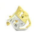 Two Tone Comedy and Tragedy Mask Cufflinks