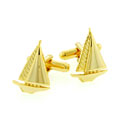 Gold Sailboat Cufflinks