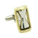 Two-Tone Hourglass Cufflinks