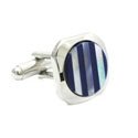 Lapis and Mother of Pearl Cufflinks