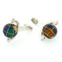 Sterling Spinning Globe Cufflinks
