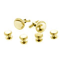 Gold Round Border Stud Set