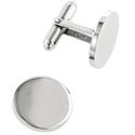 Round engraveable Cufflinks