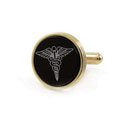 Caduceus Onyx Cufflinks