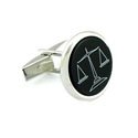 Legal Scales on Onyx Sterling Cufflinks
