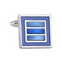 Square Enamel and Fiber Optic Cufflink