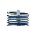 Blue Ribbed Cufflink