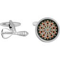 Dart & Dart Board Cufflink
