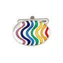 Rainbow Enamel Cufflinks