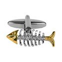 Fish Skeleton Cufflink