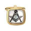 Masonic Symbol Over Pearl Cufflinks
