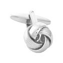 Silver Round Knot Cufflink