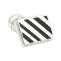 Diagonal Black Stripe Cufflinks