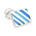 Diagonal Blue Stripe Cufflinks