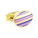 Oval Striped Cufflinks