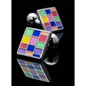 Asymmetric Harlequin Cufflinks