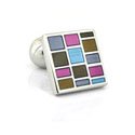 Asymmetric Harlequin Enamel Cufflinks