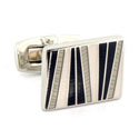 Black Drifting Lines  Cufflinks