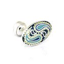 Oval Paisley Silver Cufflinks