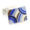 Bures Silver Ripple Cufflinks