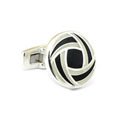 Sterling Spiral Lines Cuff Links