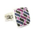 Silver Sweeping Forms Cuff Links