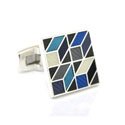 Sterling 3D Box Cuff Links