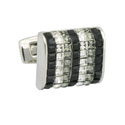 Seven Stripe Crystal Cufflinks