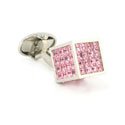 Pink Crystal Cube Cufflink
