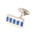 Blue & Clear Crystal Cufflinks