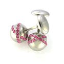 Pink Crystal Sphere Cufflinks