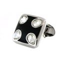 Tear Drop Crystal Square Cufflinks