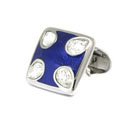 Tear Drop Crystal Square Cufflinks