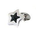 Black Crystal Star Cufflinks