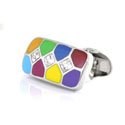 Multi-Colored Crystal Cufflinks