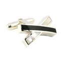 Onyx & Mother of Pearl Cross Cufflinks