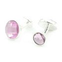 Pink Crystal Cufflinks
