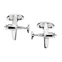 Silver Plane Cufflinks
