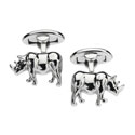 Silver Rhino Cufflinks