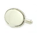 Oval Sterling Engravable Cufflinks